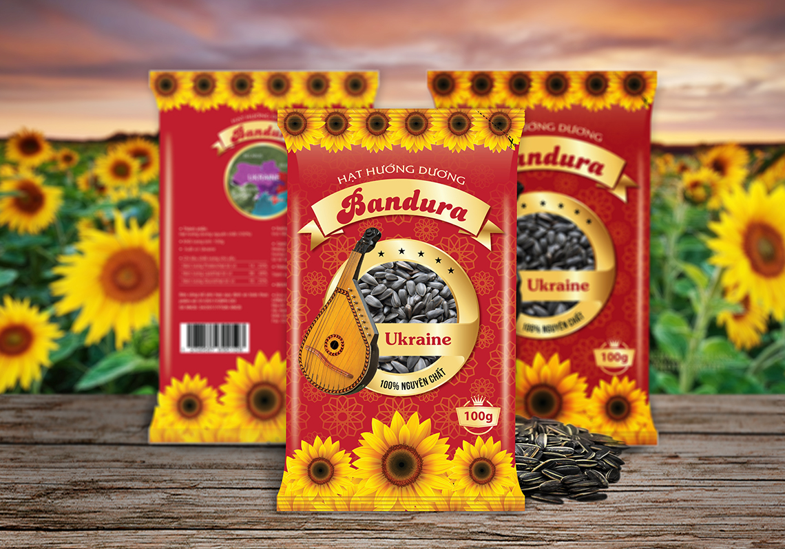 Bandura - Thiết kế bao bì gói hướng dương Ukraina